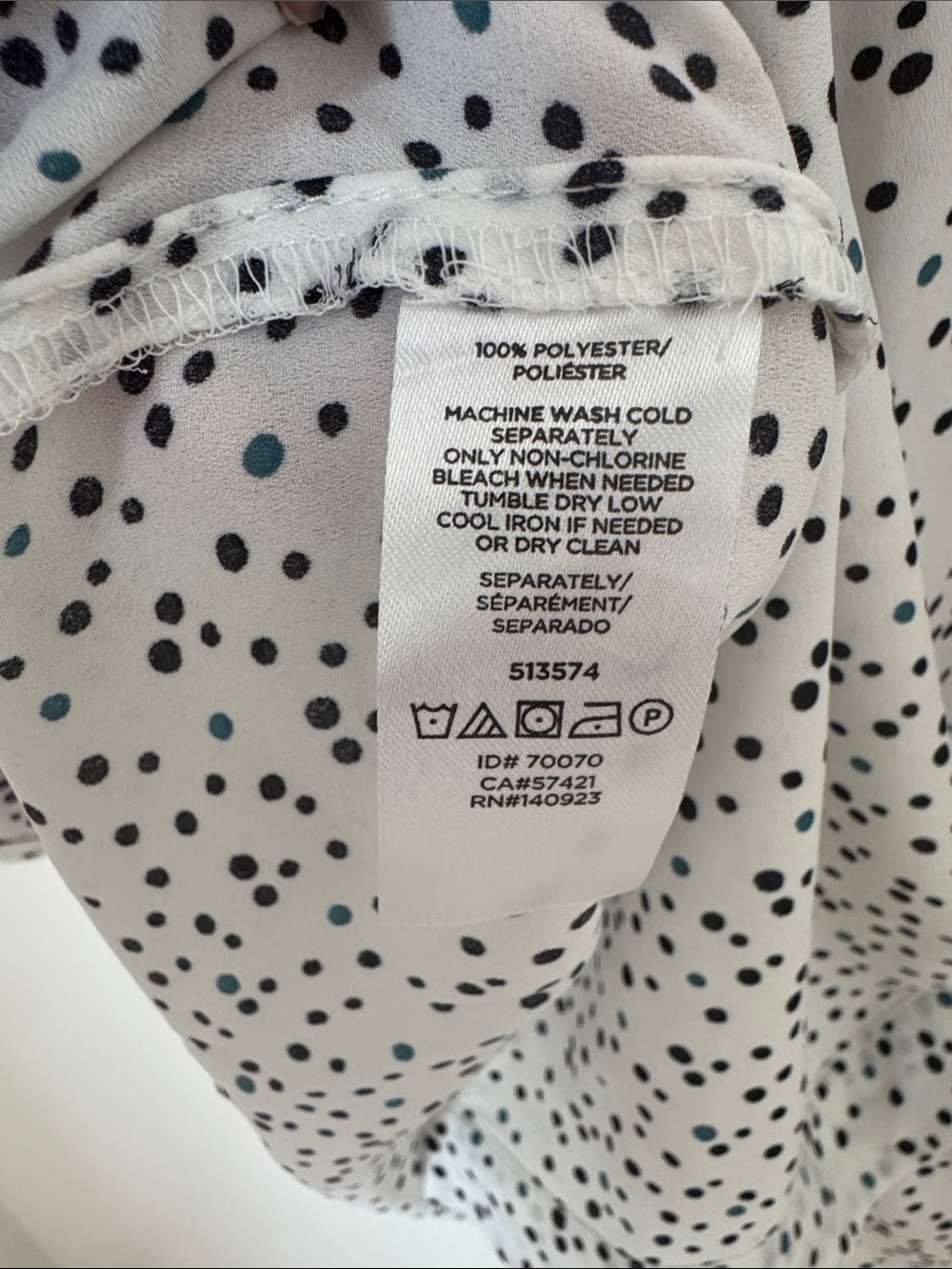 NWT LOFT White Black Polka Dot Career Office Utility Button Front Blouse XL - Picture 9 of 12